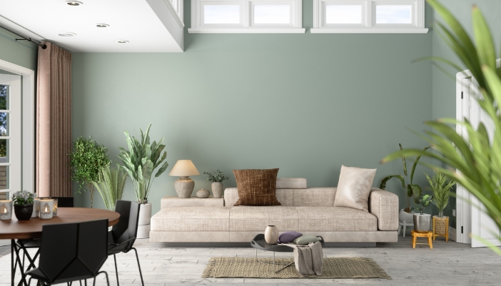 A summer-style minimalist living room