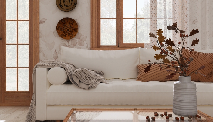 A fall-inspired living room