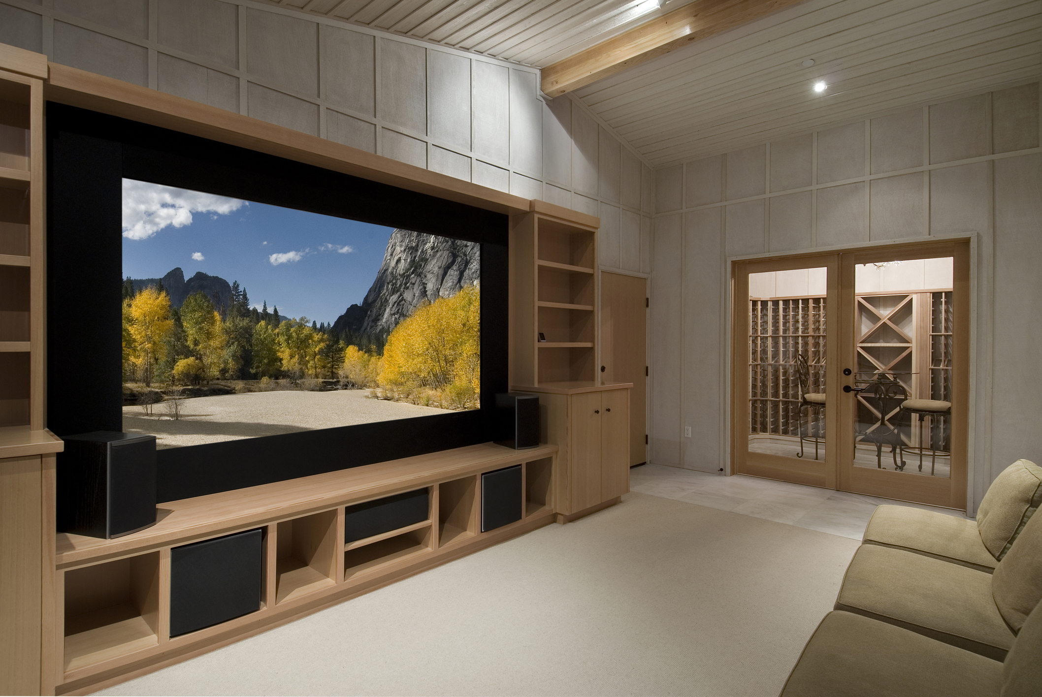 farmhouse style home theater