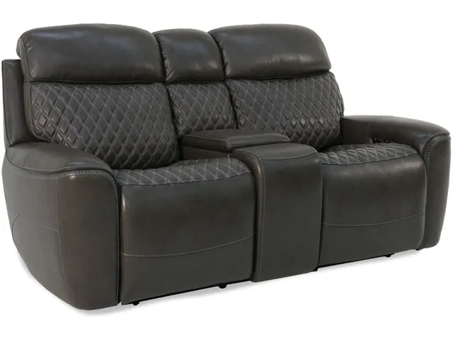 dark grey reclining loveseat