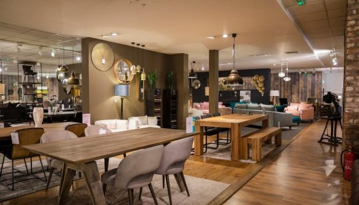 wood furniture in store