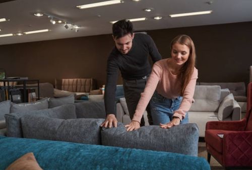 Couple Shopping for a Couch