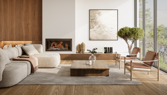 A Korean-inspired living room