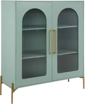 Front view of the Signature Design by Ashley Adwen accent cabinet 