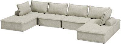 Front view of the Signature Design by Ashley Bales 6-piece sectional