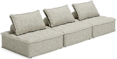 Front view of the Signature Design by Ashley Bales modular sofa