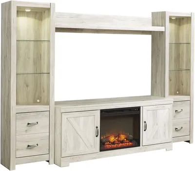 Front view of the Signature Design by Ashley Bellaby entertainment center