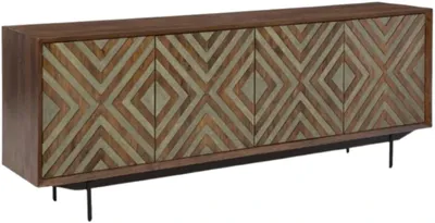 Front view of the Signature Design by Ashley Dreggan accent cabinet 