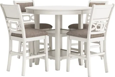 Credit: Signature Design by Ashley Front view of the Signature Design by Ashley Erinberg 5-piece dining set