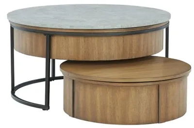Front view of the Signature Design by Ashley Fridley table set 