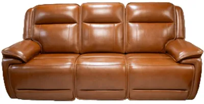 Front view of the Signature Design by Ashley Healy leather sofa