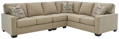 Front view of the Signature Design by Ashley Lucina sectional