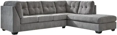 Front view of the Signature Design by Ashley Marelton sectional 