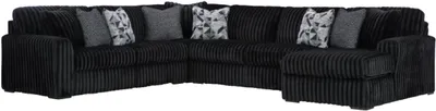 Front view of the Signature Design by Ashley Midnight-Madness U-shaped sectional