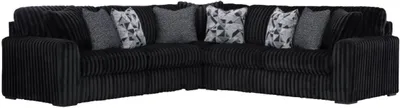 Front view of the Signature Design by Ashley Midnight-Madness sectional