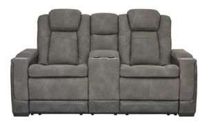 Front view of the Signature Design by Ashley Next-Gen collection power reclining loveseat