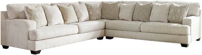 Front view of the Signature Design by Ashley Rawcliffe sectional