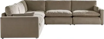 Front view of the Signature Design by Ashley Sophie sectional 