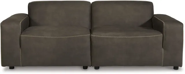 Singature Design Allena 2 Piece Gunmetal Sectional Loveseat