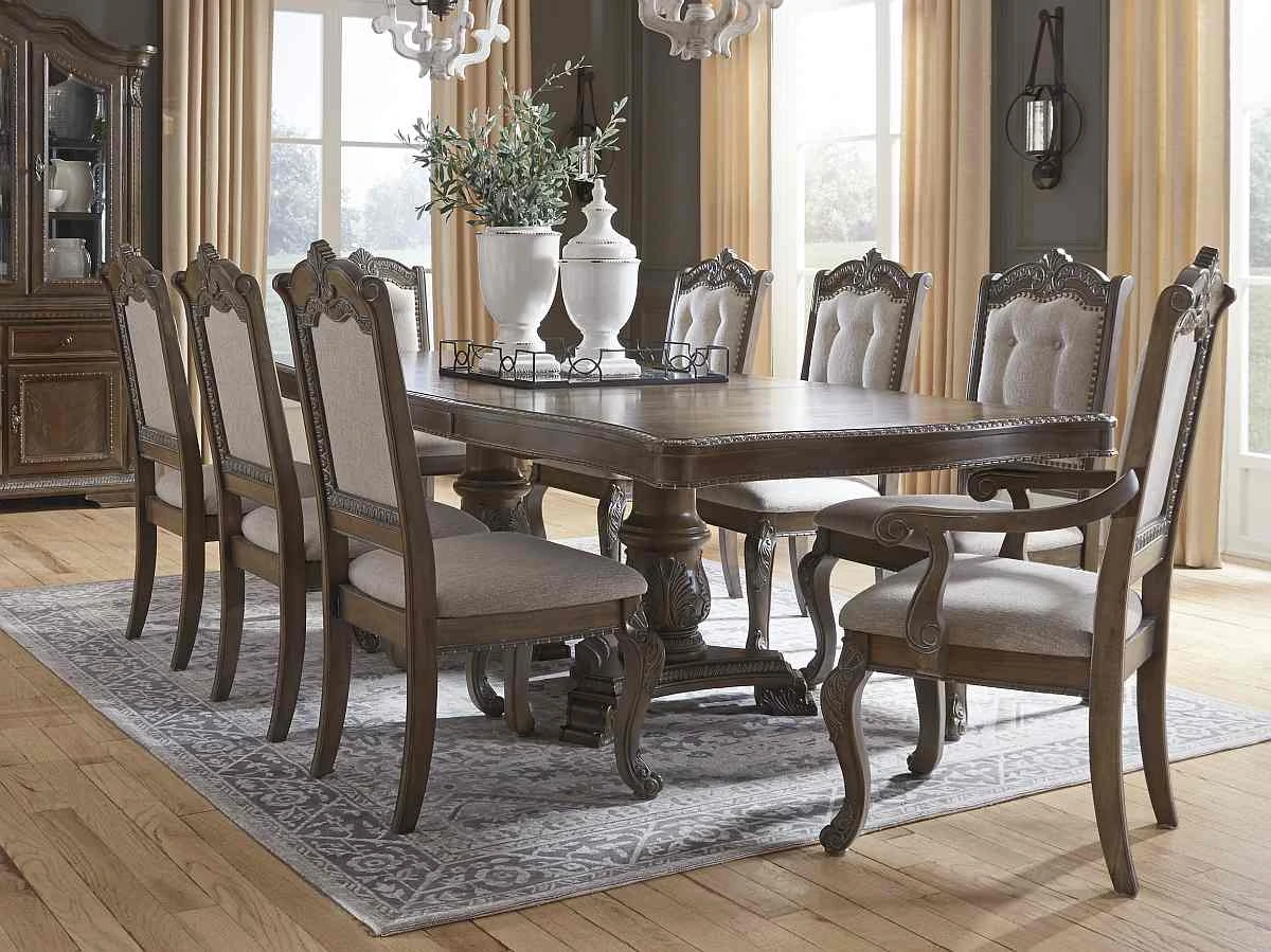 Signature Design 9 Piece Brown Dining Set