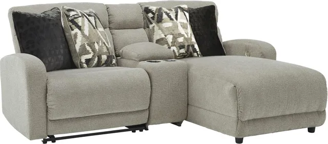 Signature Design Colleyville 3 Piece Stone Power Reclining Sectional