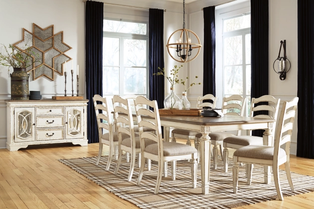 Signature Design 9 Piece White Dining Set