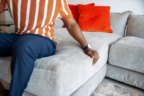 Feeling a Sofas Material