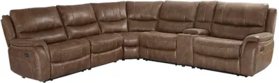 Front view of the Steve Silver Co. Lehi recliner sectional