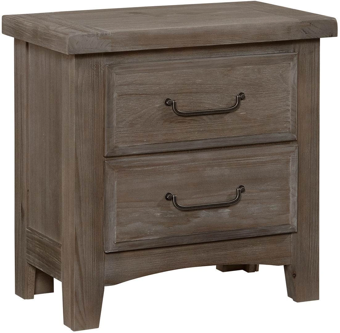 Front view of the Vaughn-Basset Saddlewood nightstand 