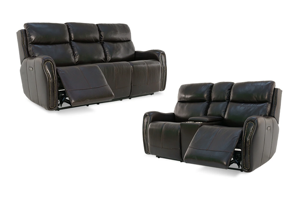 The Sedona Furniture Williamson black sofa and loveseat set 