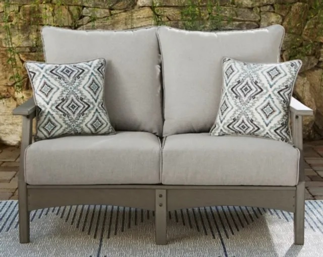 Signature Design by Ashley Visola Gray Loveseat with Cushion