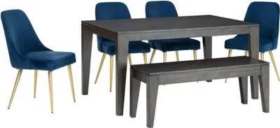 Ashley Trishcott 6 Piece Dark Brown Dining Set