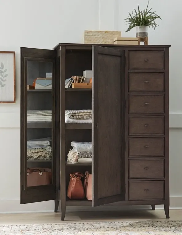 The aspenhome Blakely chest featured with décor 