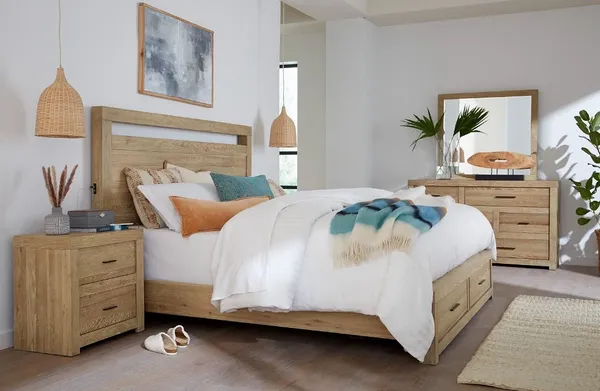 A bedroom featuring aspenhome Modern Loft bedroom furniture 