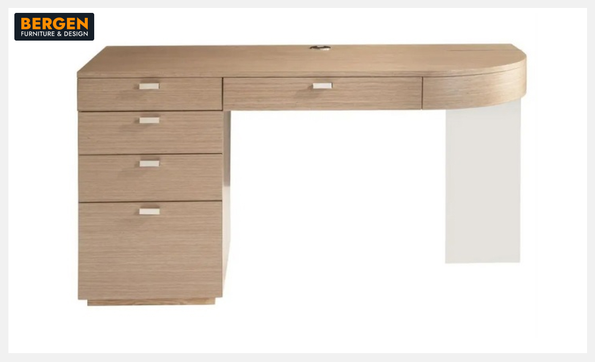 A Bergen Furniture & Design ad featuring an office desk