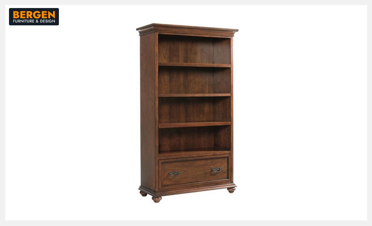 A Bergen Furniture & Design ad featuring a shelf 