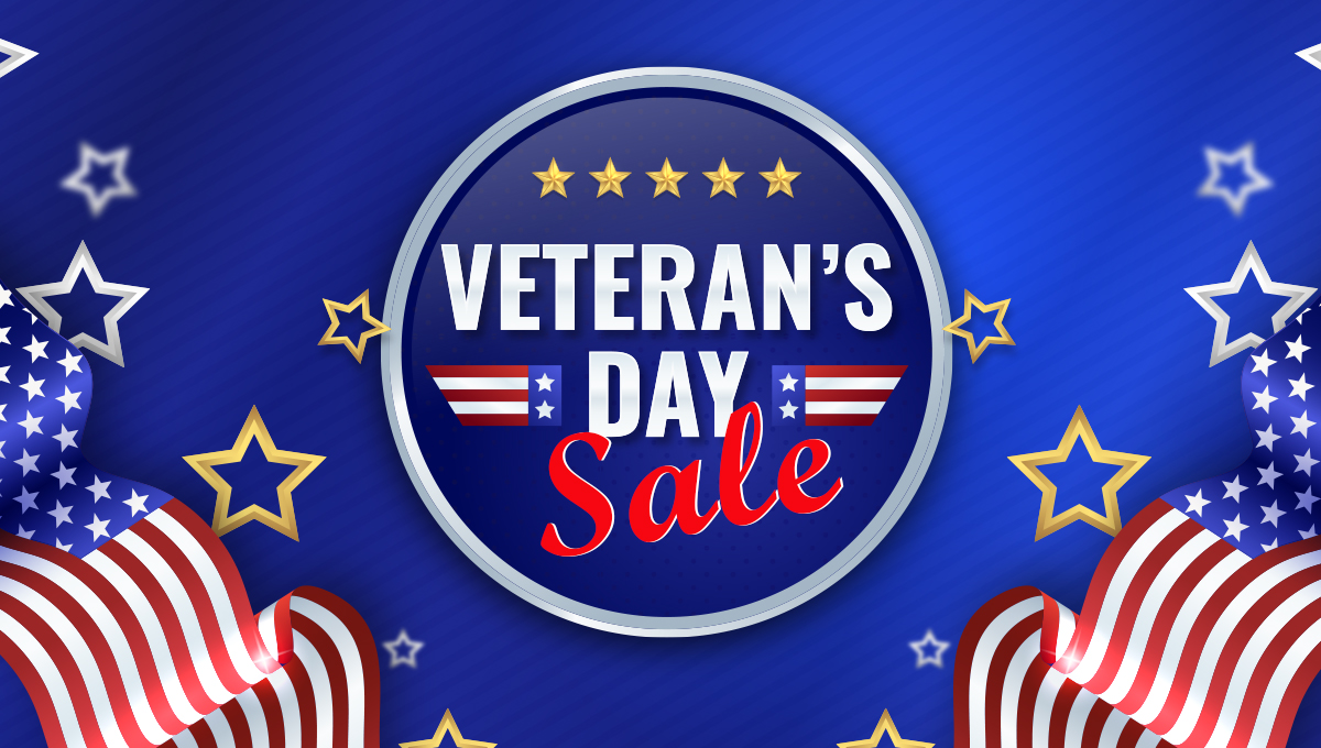 A graphic ad for Veterans' Day
