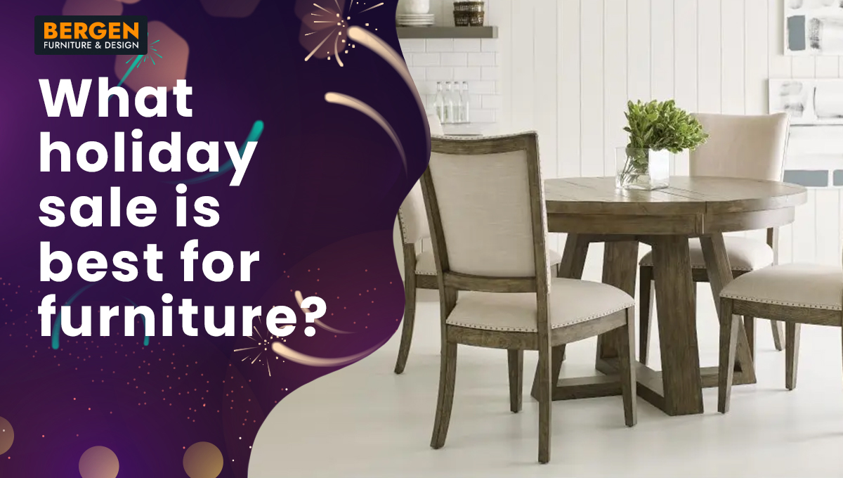 A Bergen Furniture & Design ad featuring holiday furniture sales