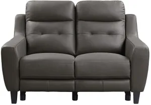 Front view of the Homelegance Conrad power reclining loveseat 