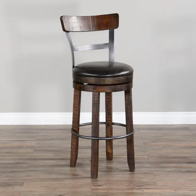 The Sunny Designs Homestead 30” swivel bar stool with a back 
