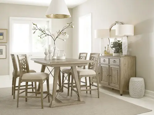 Dining Set White Counter Height Table
