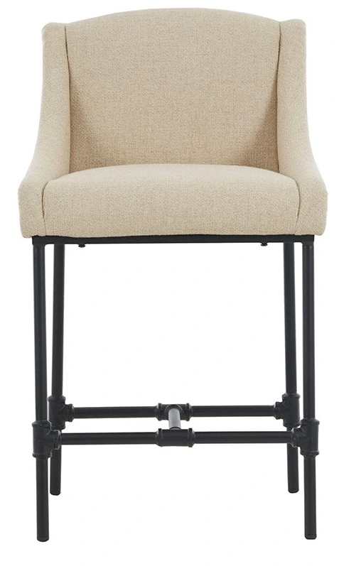 Front view of the Olliix by Madison Park Maddoxx collection bar stool 