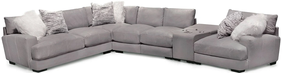 Front view of the Franklin Corporation Antonia L-shaped sectional 