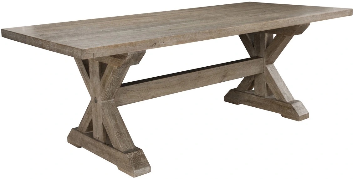 Classic Home Mills 84-inch modern farmhouse trestle table 