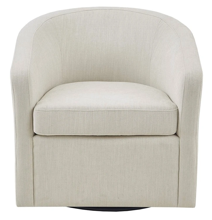 Front view of the Olliix by Martha Stewart Amber swivel nursery rocking chair 