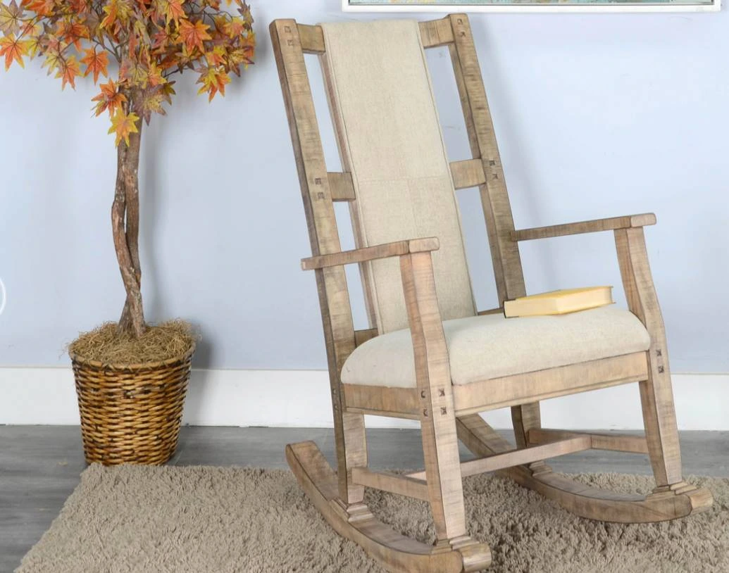 The Sunny Designs Marina Beach rocker in a nursery room 