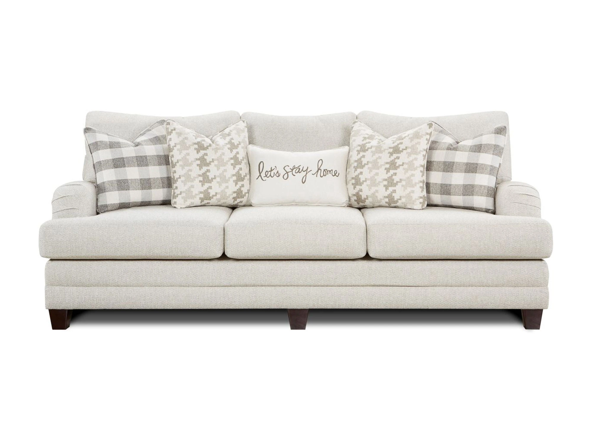 Front view of the Fusion Furniture Mitchell collection sofa 