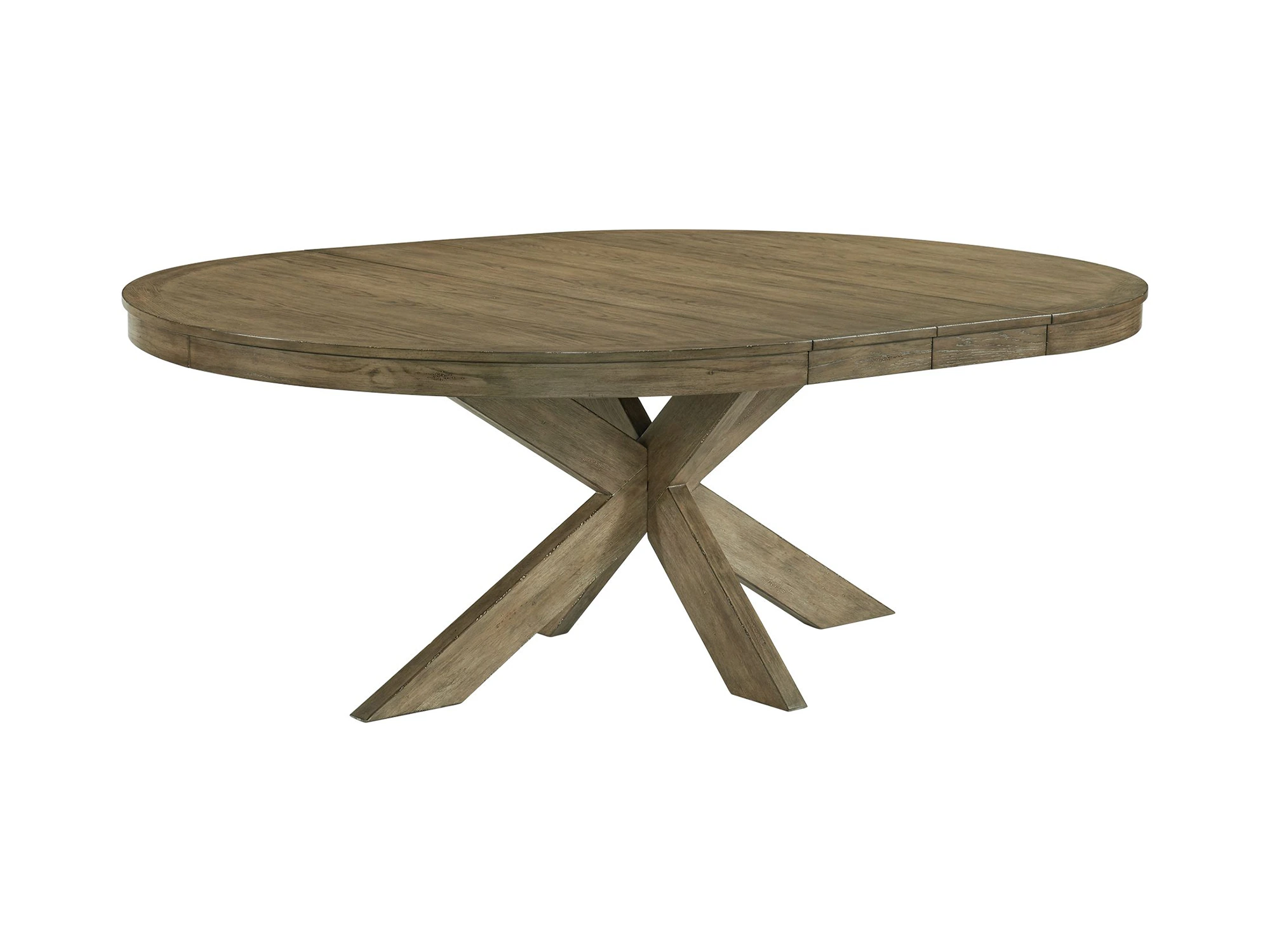 Front view of the Elements International Murray collection round dining room table 