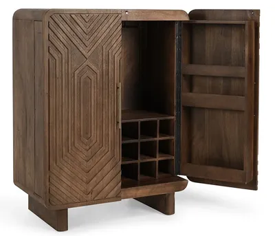 Classic Home Holmes Brown Bar Cabinet