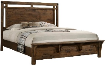 Front view of the Crown Mark Curtis collection bed 